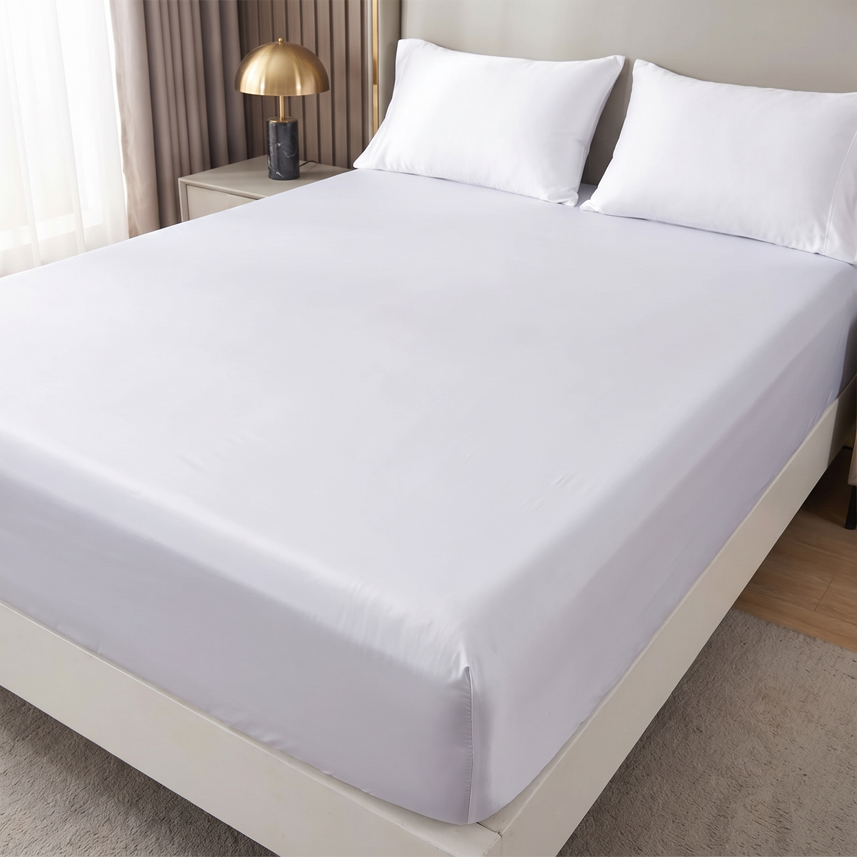 Bamboo cooling fitted sheet