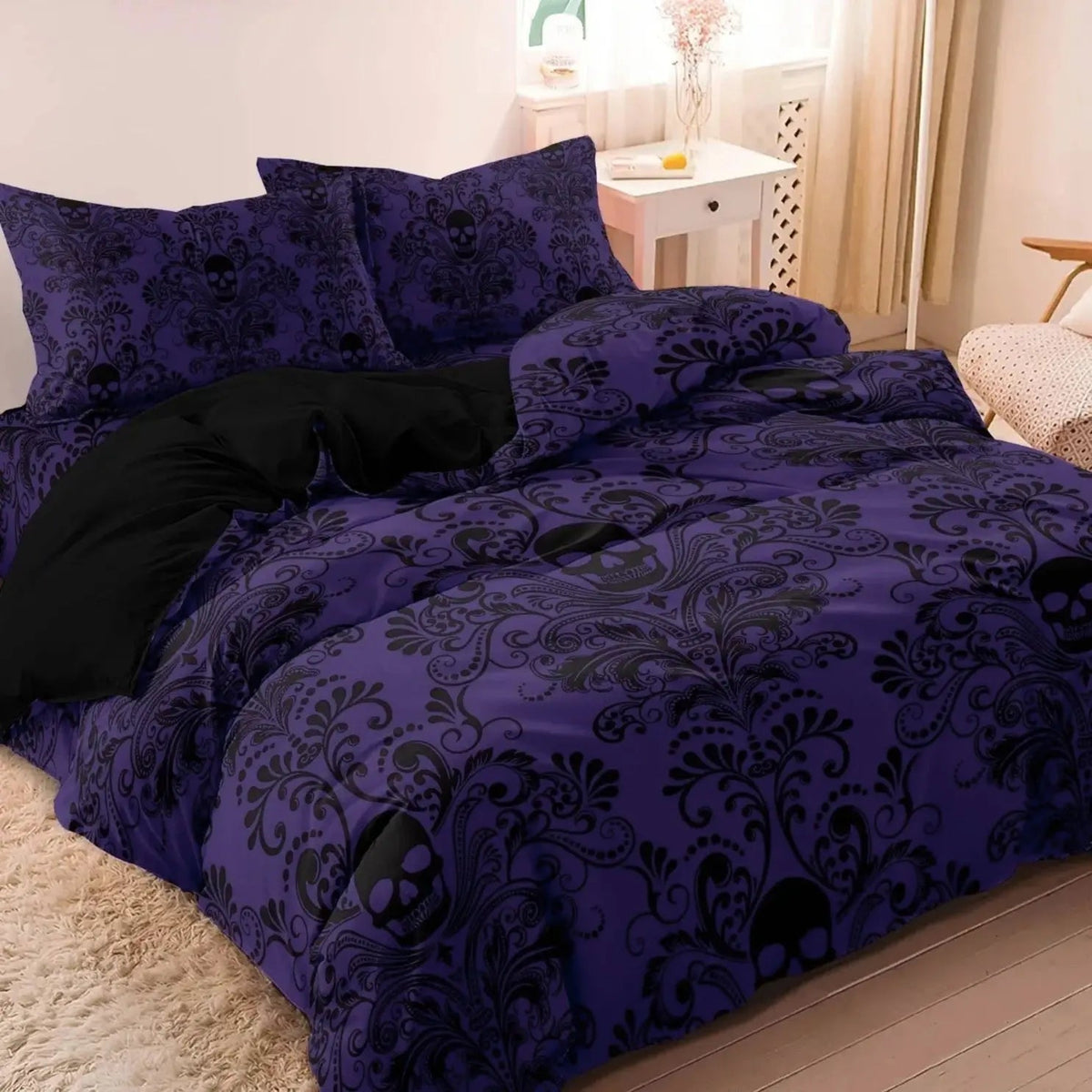 Velmesta Dramatic Gothic Print Duvet Set