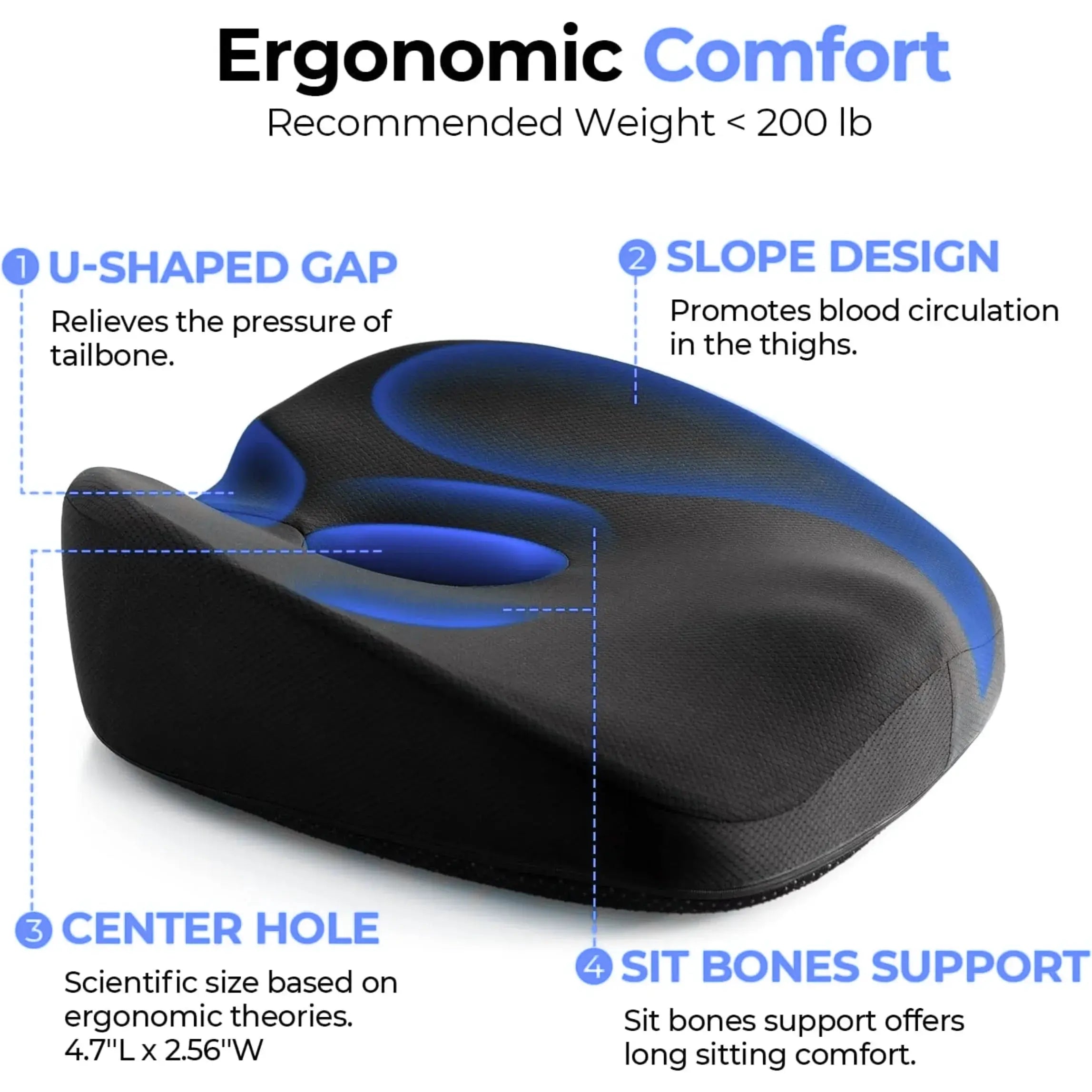 Velmesta Innovative Donut Seat Cushion