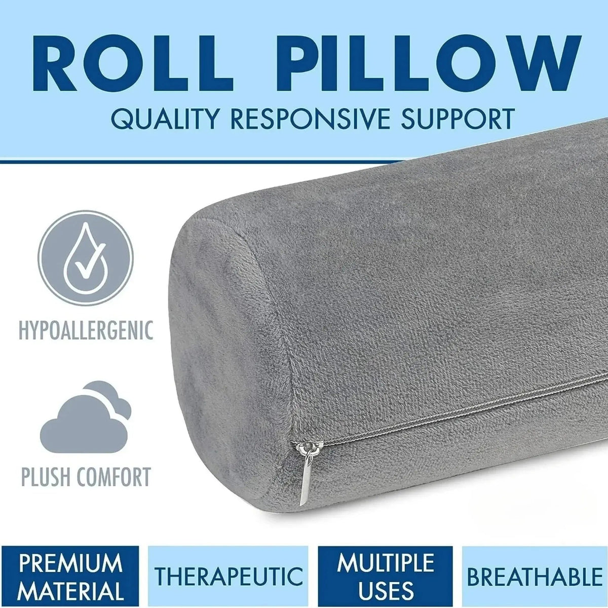 Velmesta Neck Roll Bolster Pillow (2 Pack) view 7