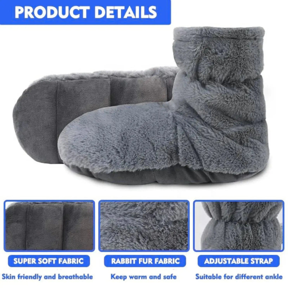 Velmesta USB Heated Foot Warmer Slippers view 3