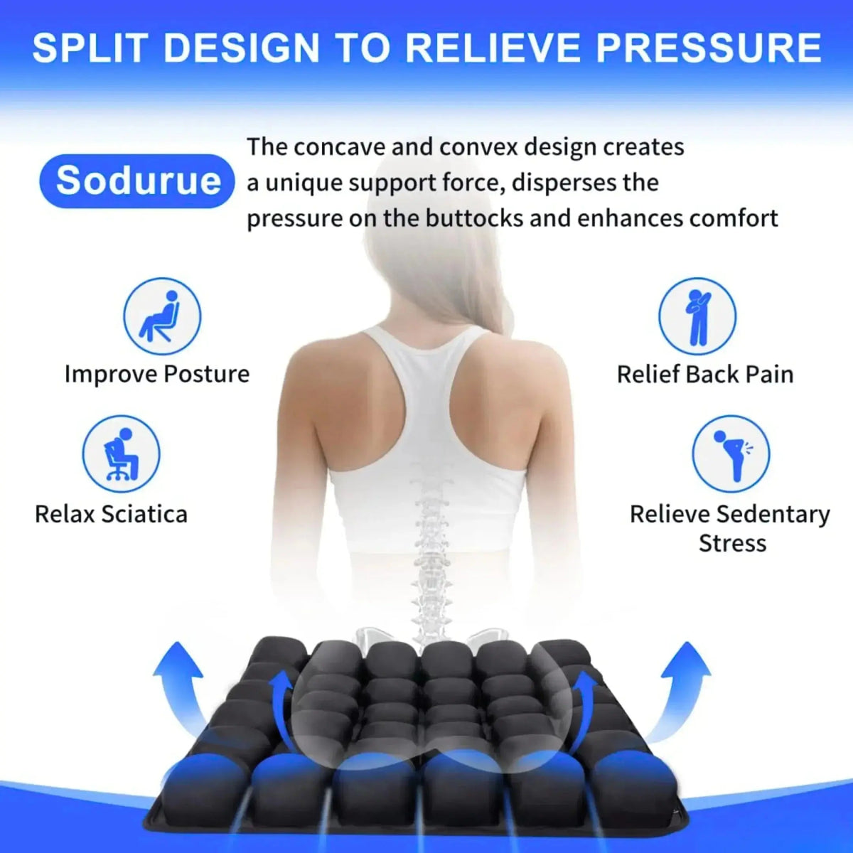 Velmesta Air Cell Inflatable Seat Cushion view 8