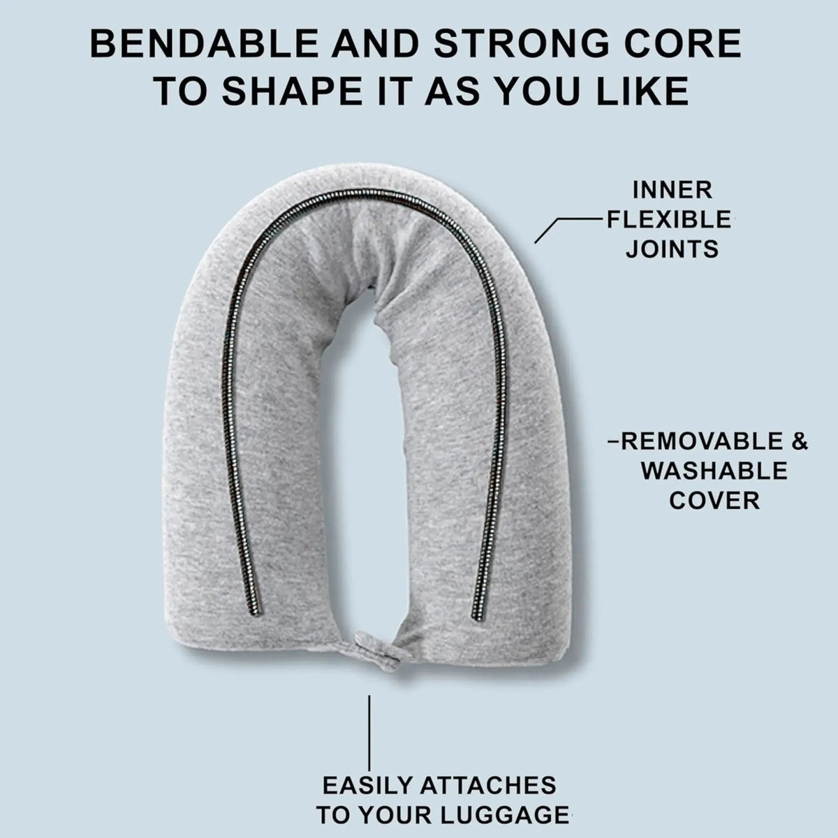 Velmesta Bendable Memory Foam Travel Neck Pillow view 4