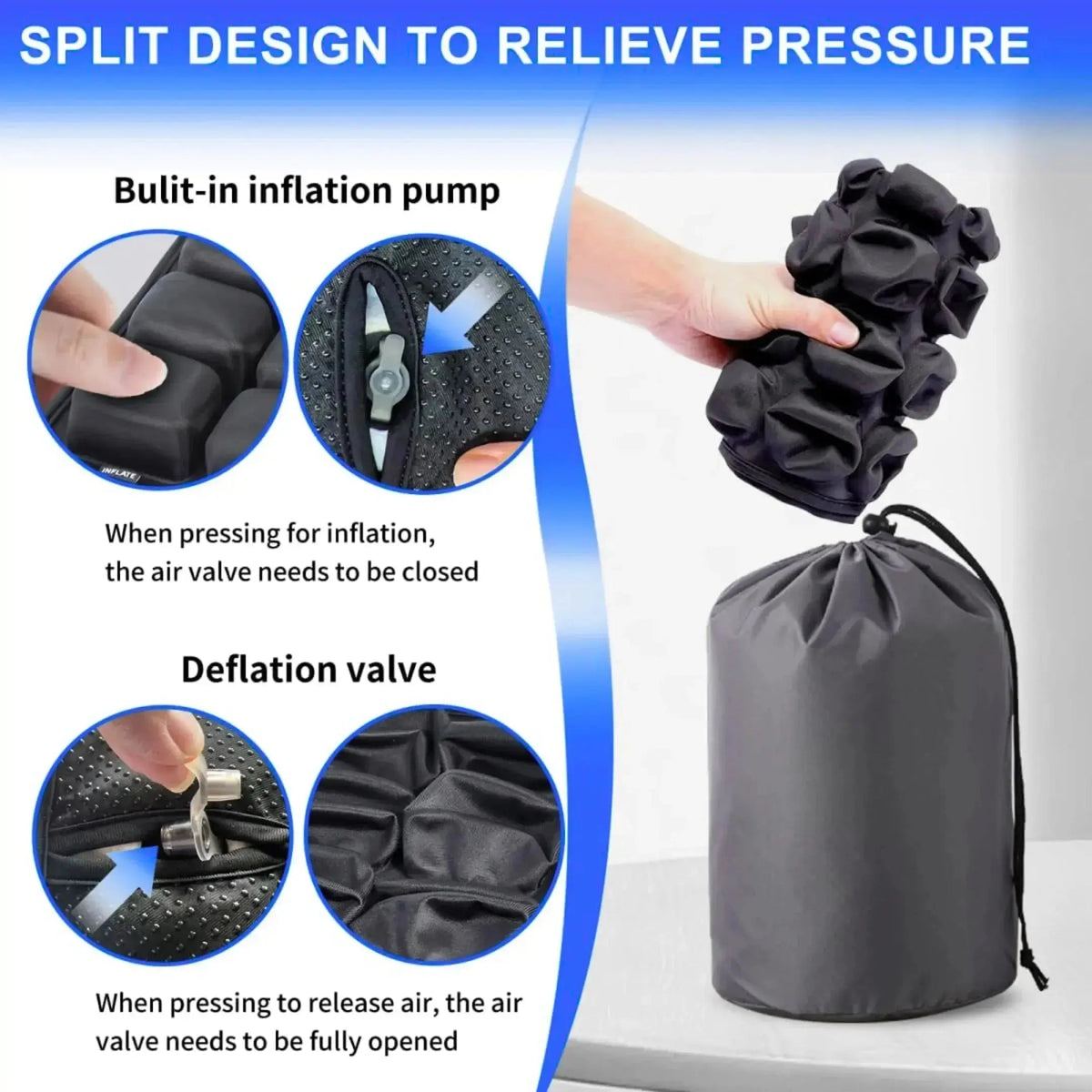 Velmesta Air Cell Inflatable Seat Cushion view 9