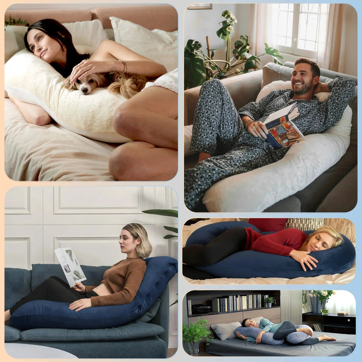 Velmesta Cooling Full Body Pregnancy Pillow