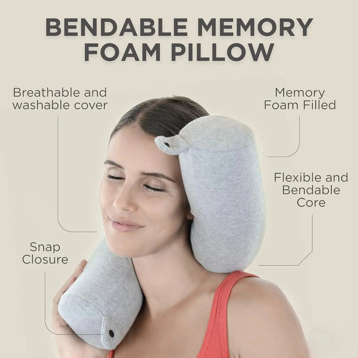 Velmesta Bendable Memory Foam Travel Neck Pillow view 2