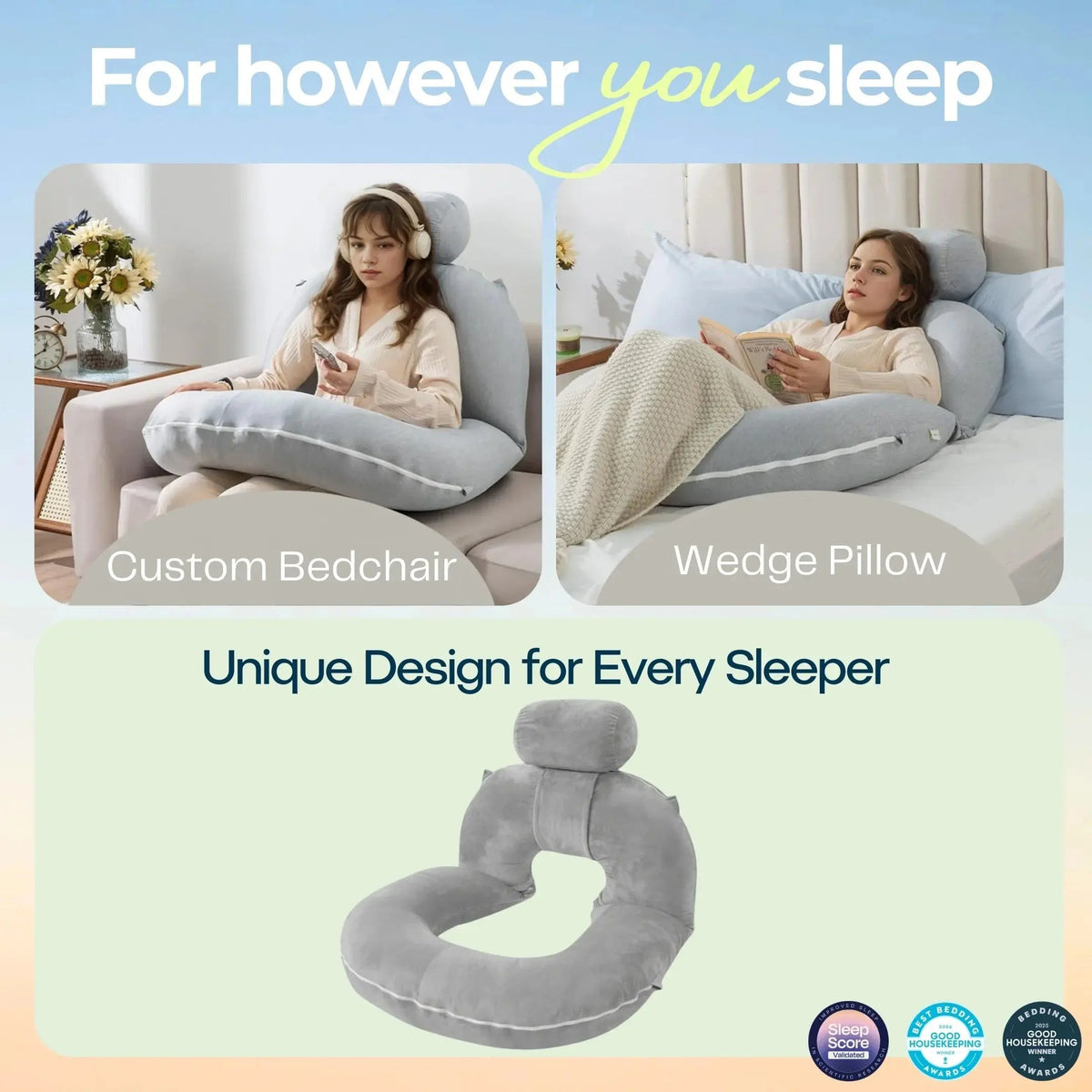 Velmesta Multi-Functional Reading Pillow