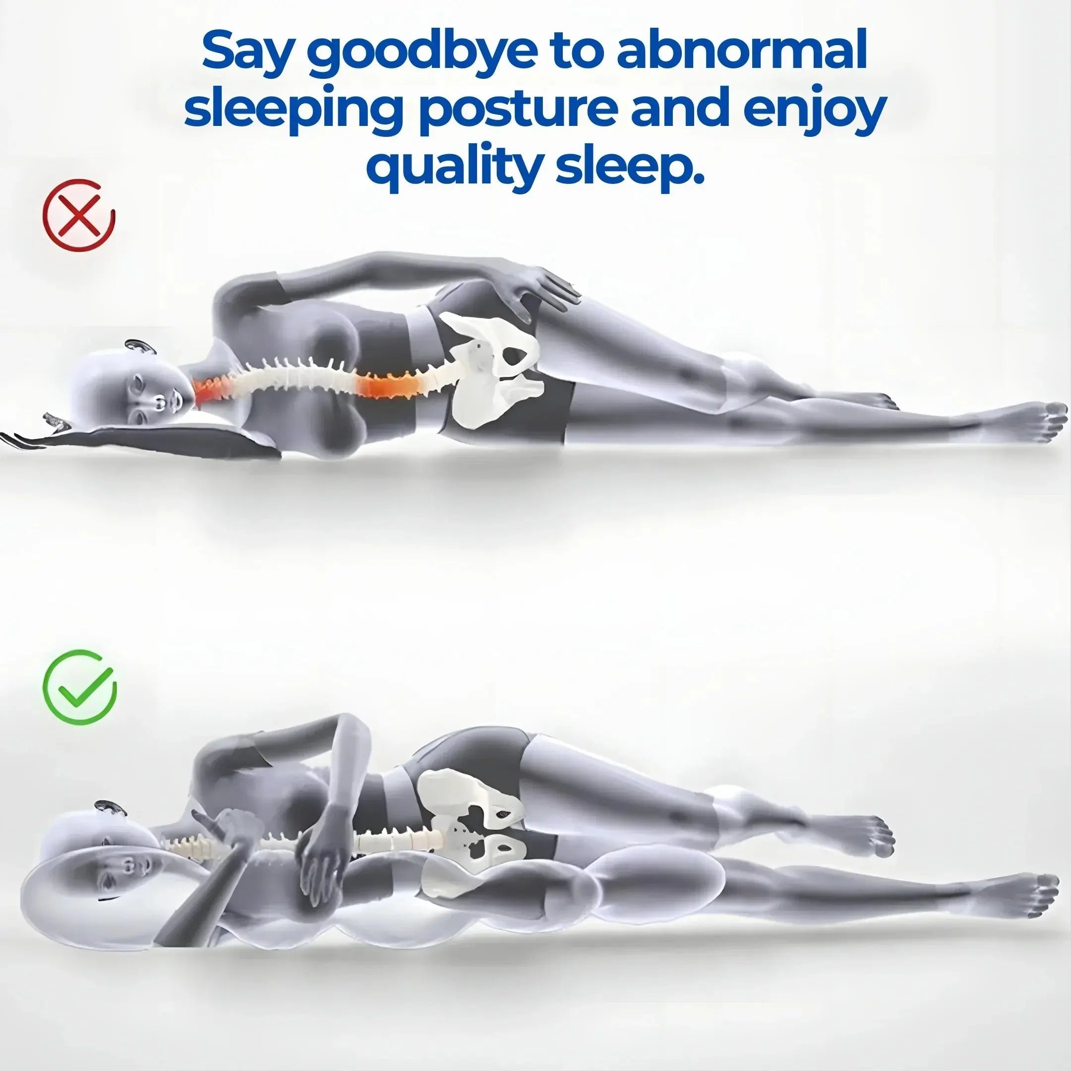 Velmesta Dino Full Body Pillow for side sleeping comfort