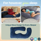 Velmesta Cooling Full Body Pregnancy Pillow