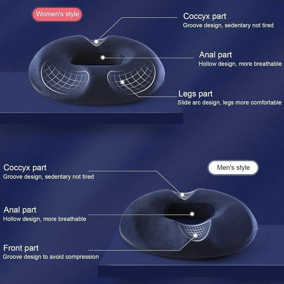 Velmesta Donut-Shaped Chair Cushion
