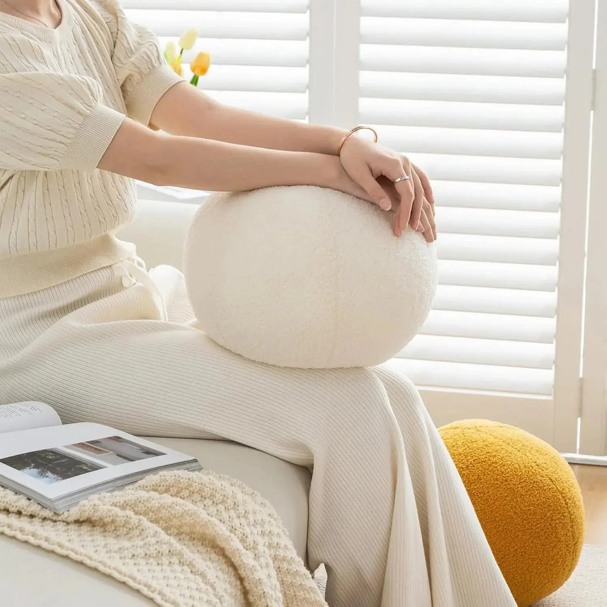 Velmesta Round Ball Decorative Pillow view 4