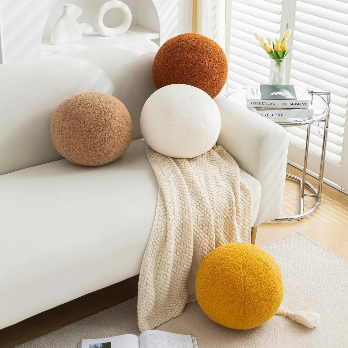 Velmesta Round Ball Decorative Pillow view 2