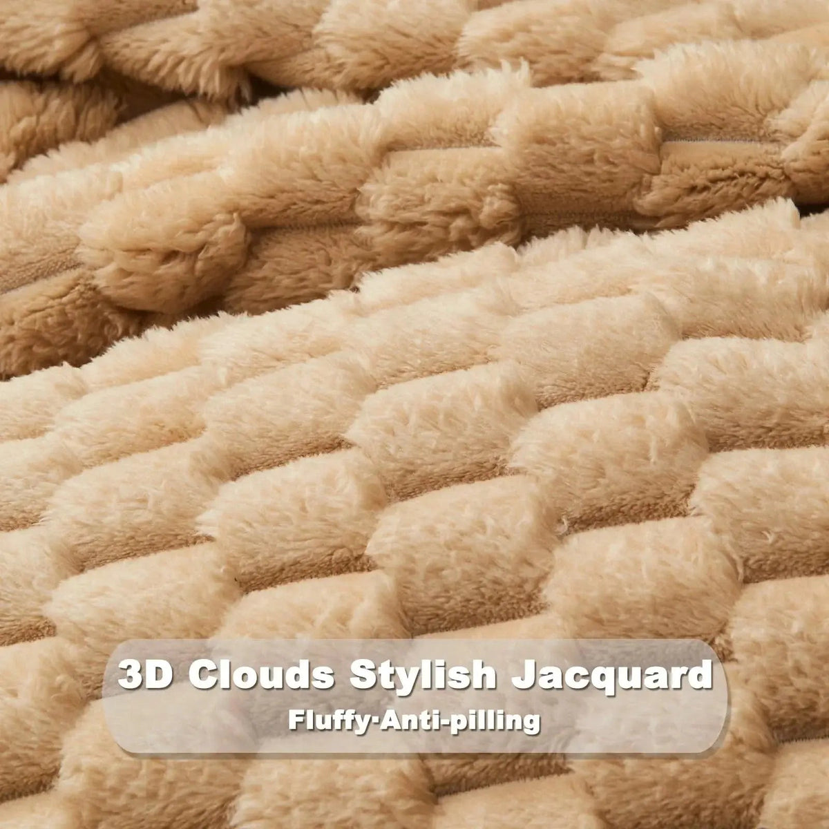 Velmesta 3D Cloud Jacquard Fleece Blanket view 3