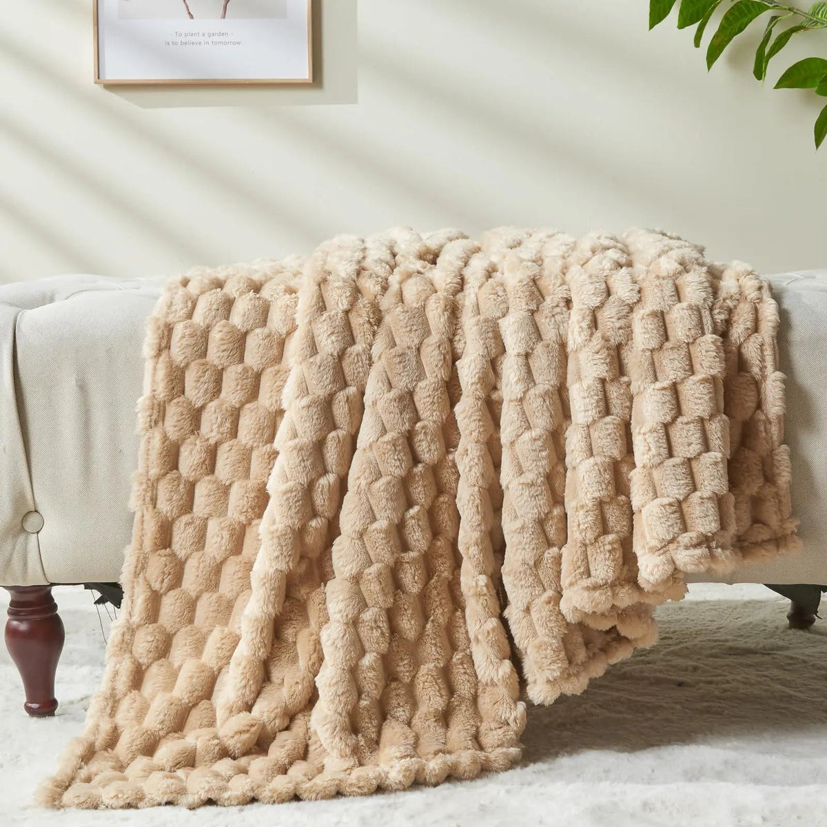 Velmesta 3D Cloud Jacquard Fleece Blanket view 4