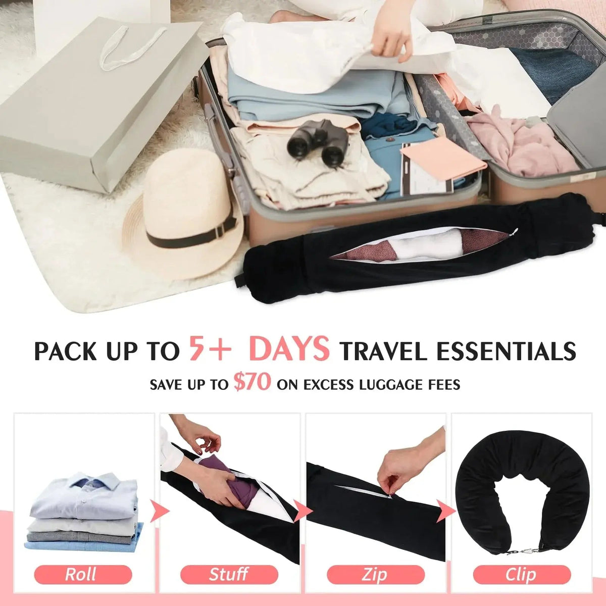 Velmesta Fillable Travel Neck Pillow view 4