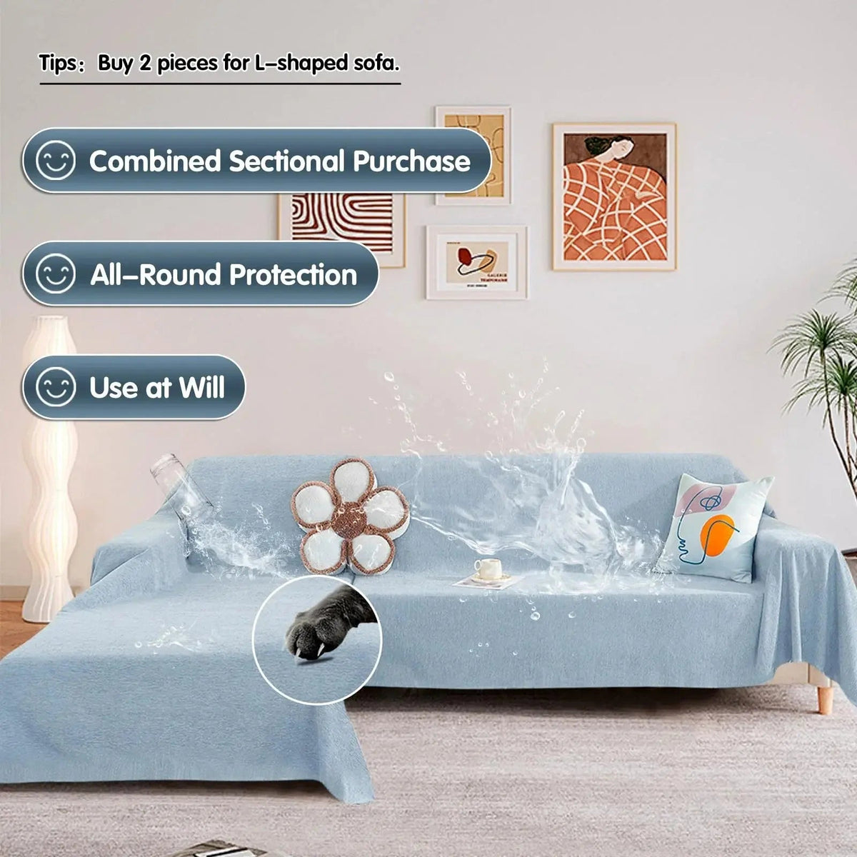 Velmesta Waterproof Non-Slip Sofa Cover view 7
