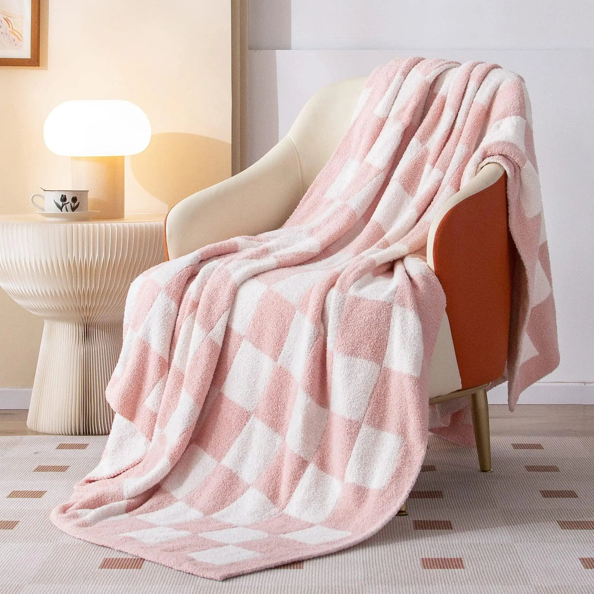 Velmesta Checkered Flannel Fleece Blanket