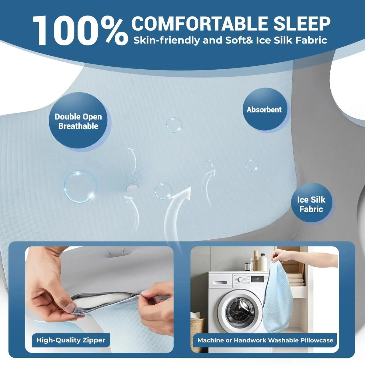 Velmesta Dual-Curve Memory Foam Lounge Pillow view 6