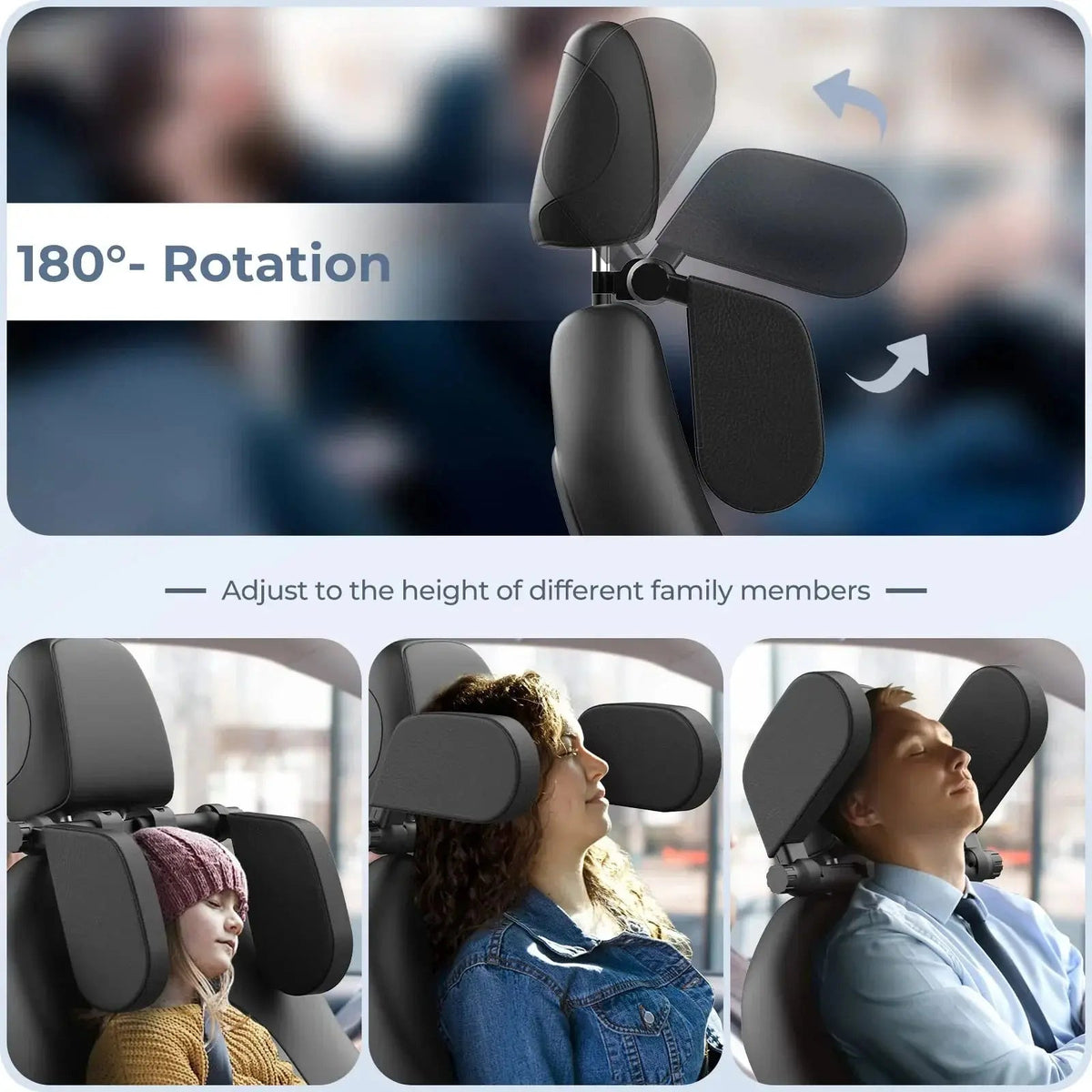 Velmesta Adjustable Car Headrest Pillow for Kids & Adults view 4