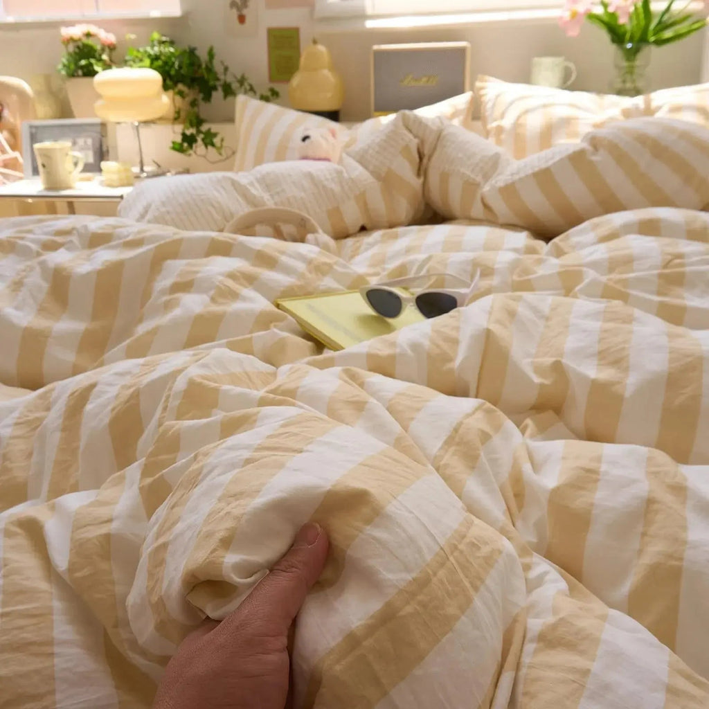 Velmesta Washed Cotton Crepe Quilt Set