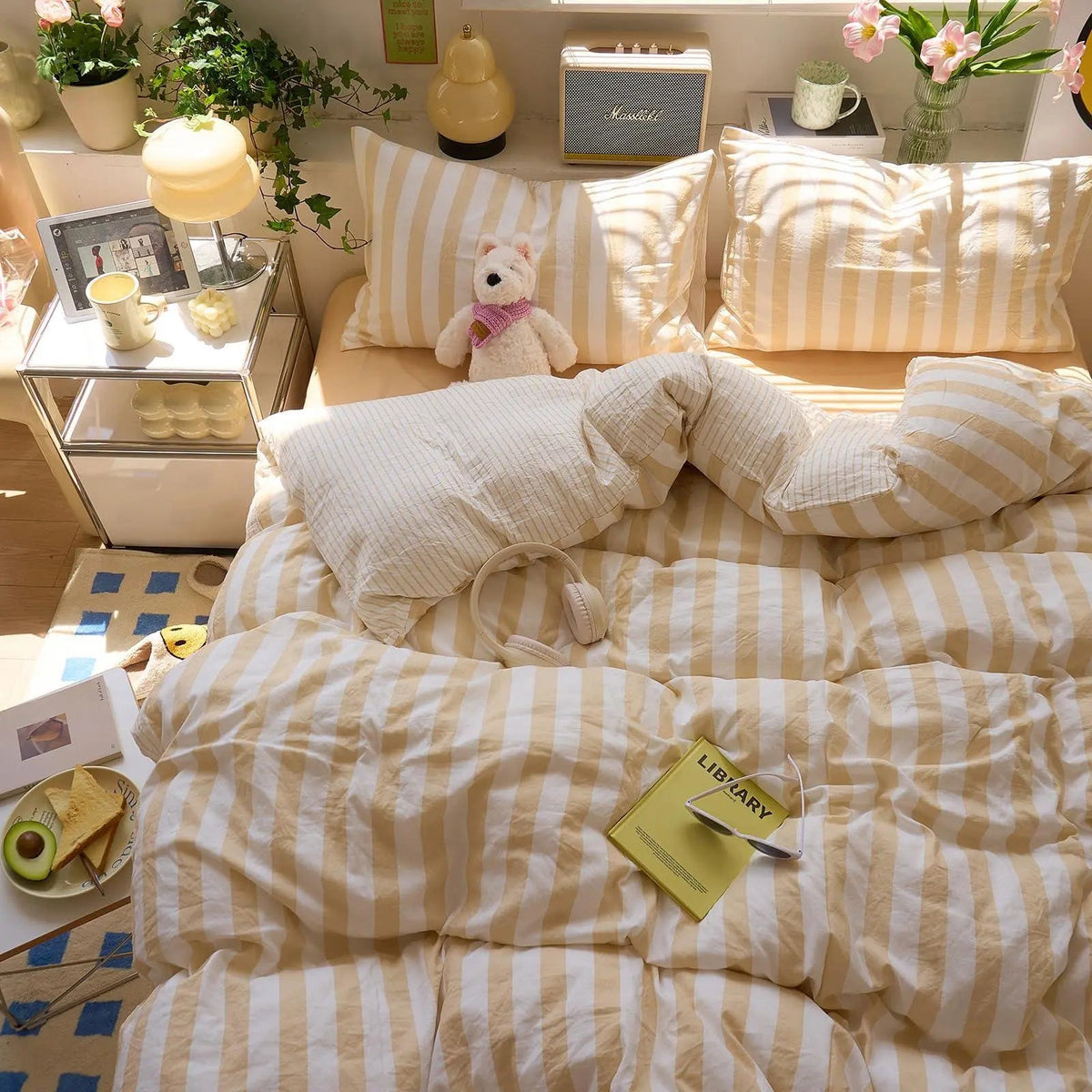 Velmesta Washed Cotton Crepe Quilt Set