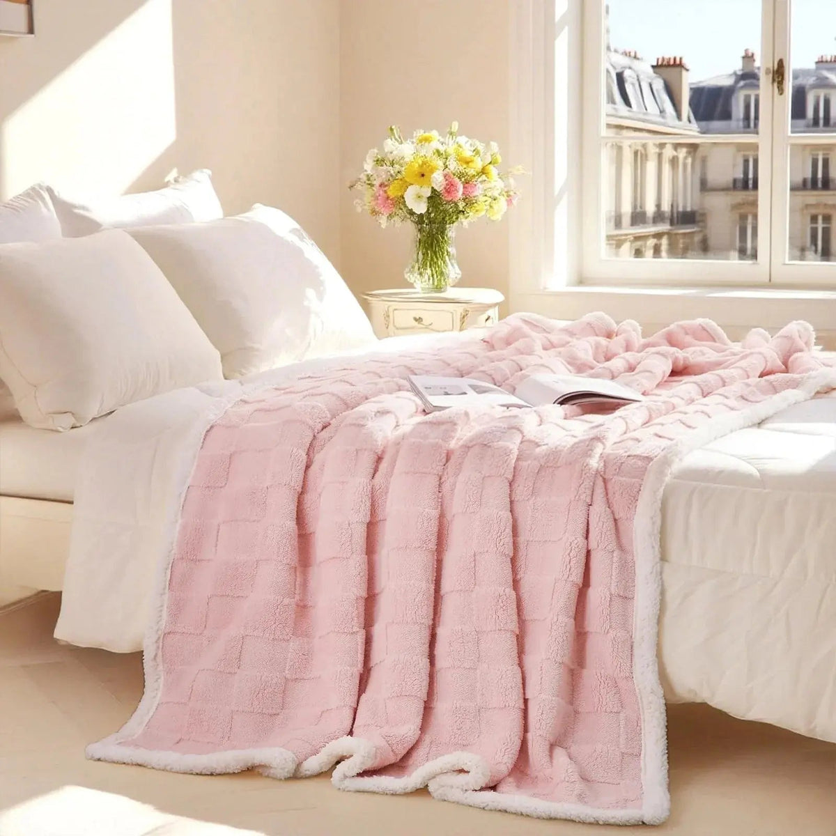 Velmesta Sherpa Flannel Throw Blanket view 2