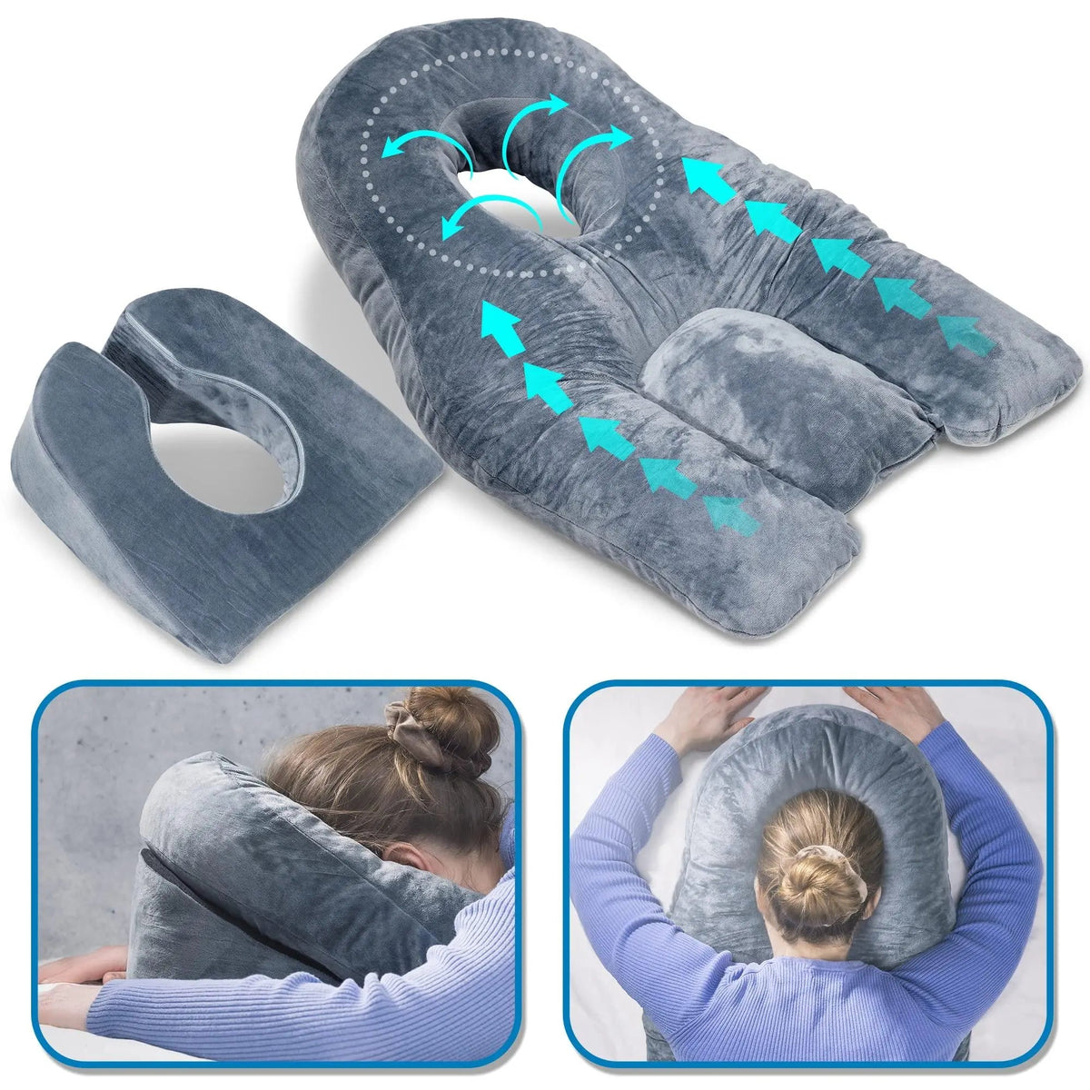 Velmesta Dual-Sided Face-Down Pillow