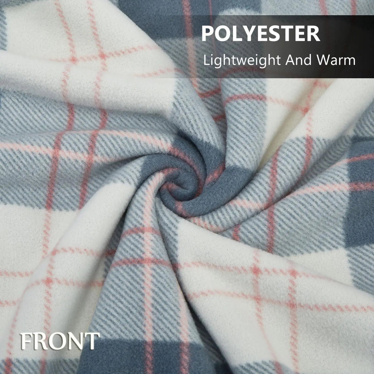 Velmesta Wearable Plaid Fleece Blanket view 6