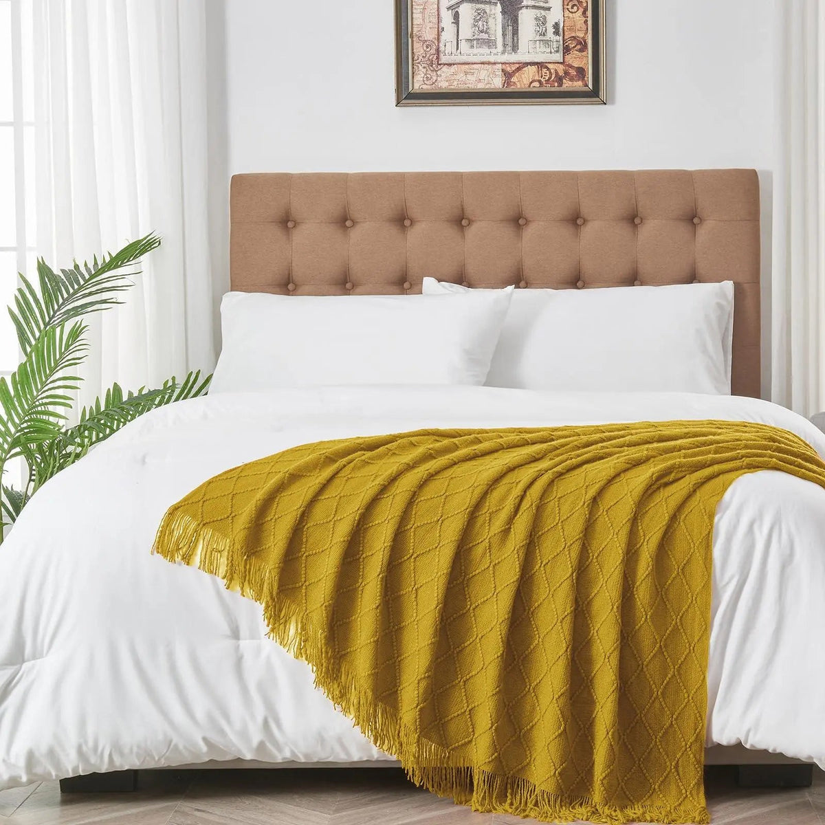 Velmesta Nordic Knitted Throw Blanket