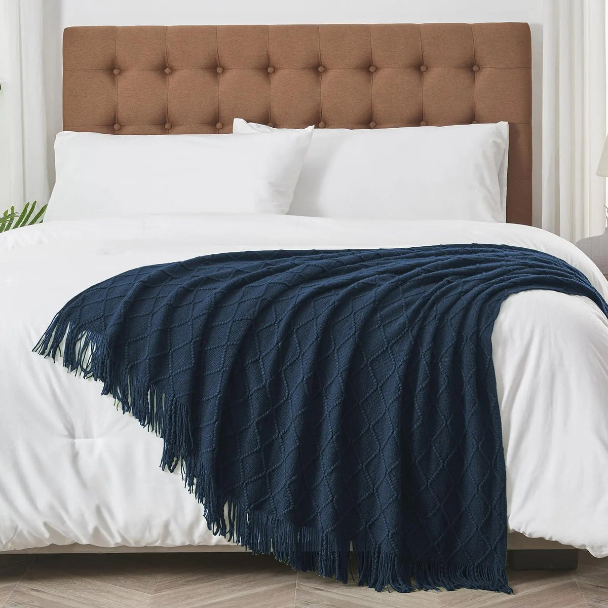 Velmesta Nordic Knitted Throw Blanket view 3