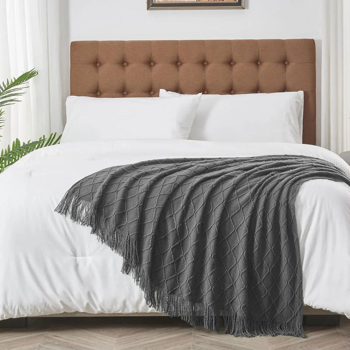 Velmesta Nordic Knitted Throw Blanket view 4