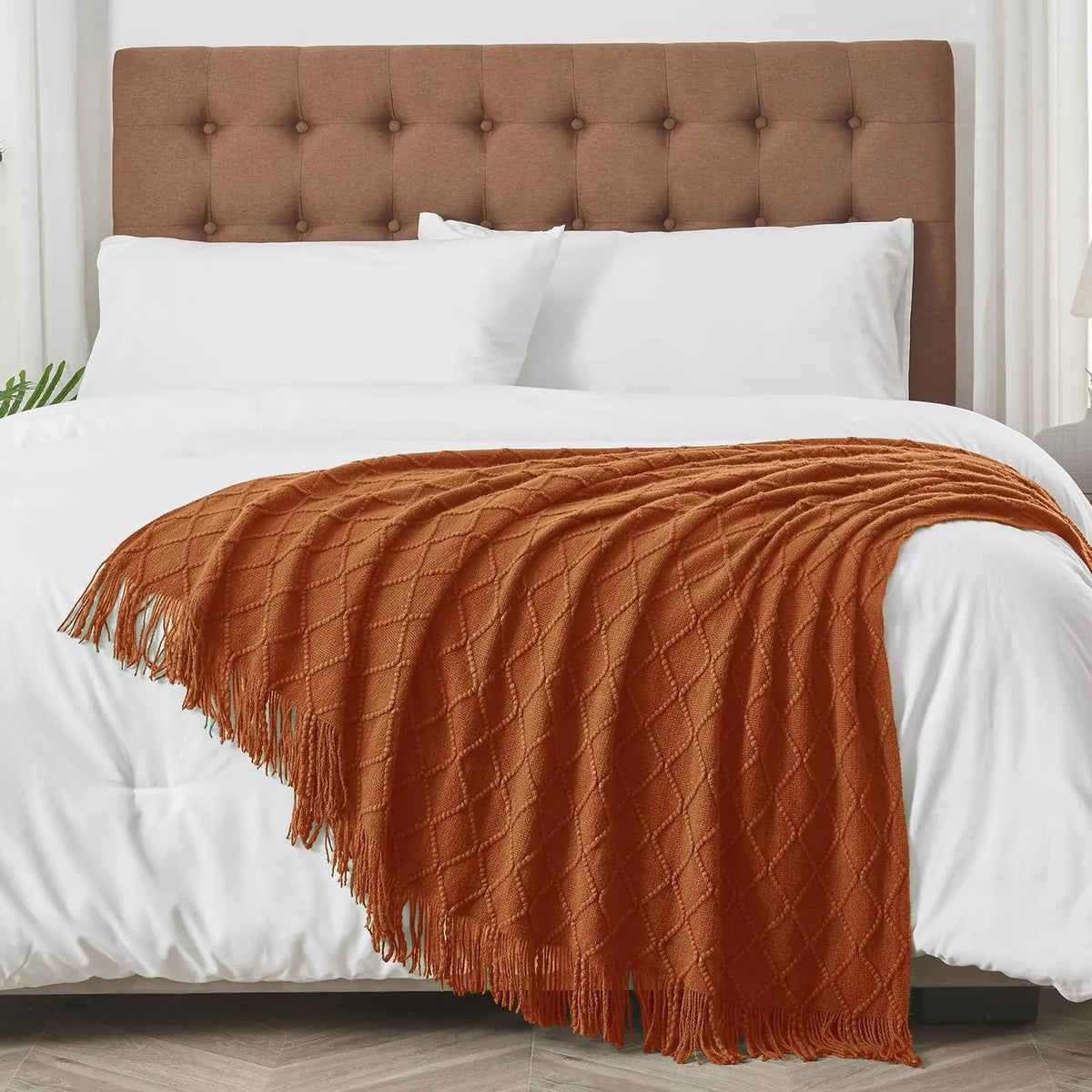 Velmesta Nordic Knitted Throw Blanket view 6