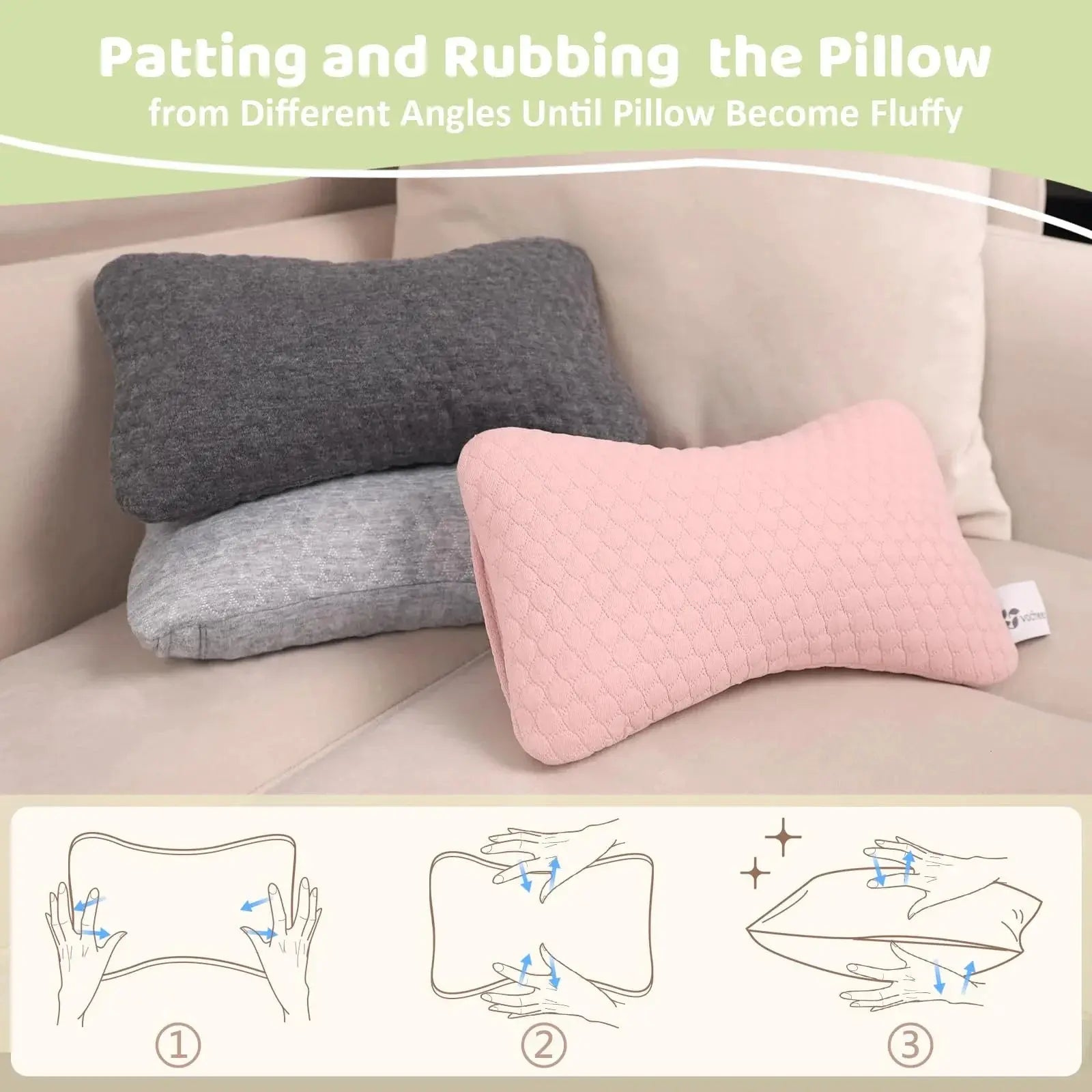 Velmesta Compact Travel Comfort Pillow Set