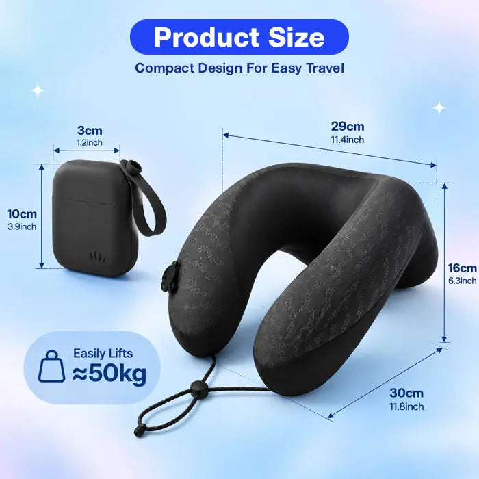 Velmesta Inflatable Travel Neck Pillow with Pocket Case view 8