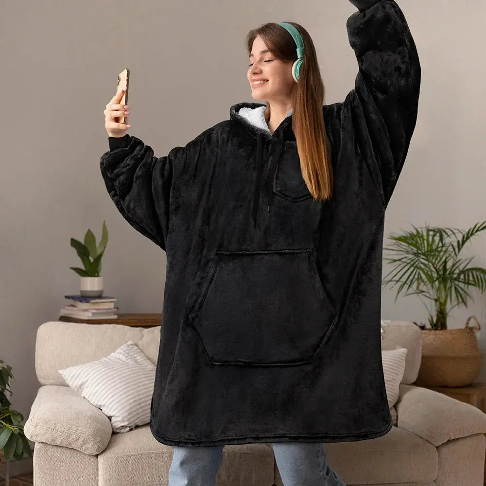 Velmesta Oversized Double Fleece Blanket Hoodie view 6