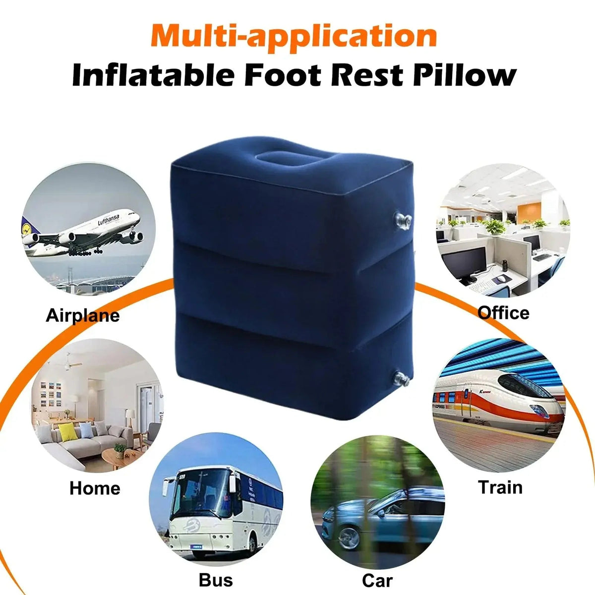 Velmesta Inflatable Travel Foot Rest Pillow view 4