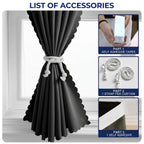 Velmesta Self-Adhesive Blackout Sunshade Curtain