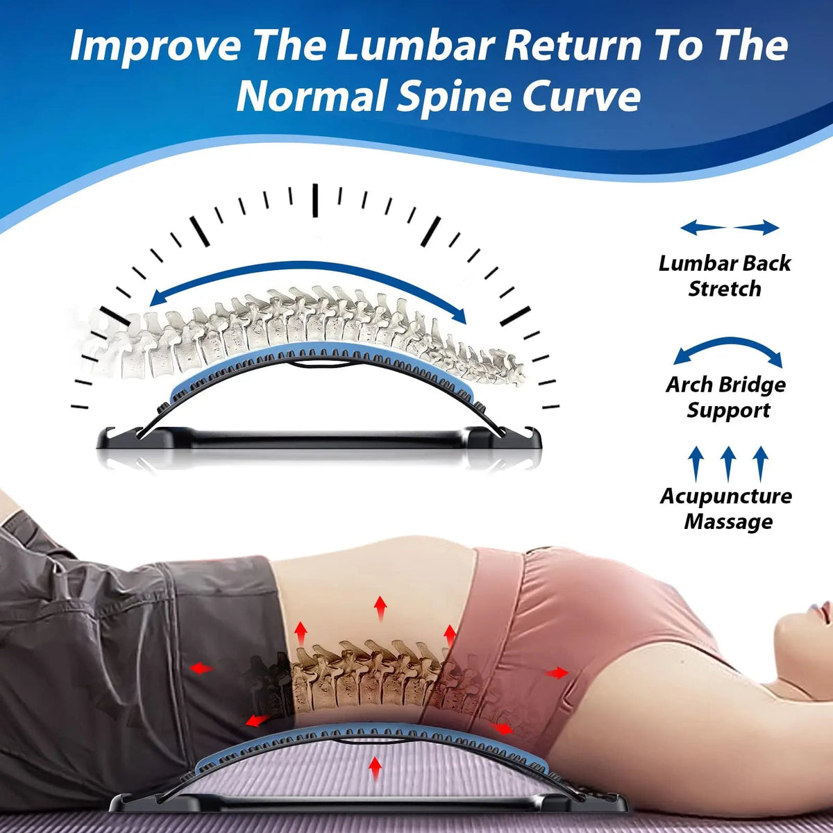 Velmesta Adjustable Multi-Level Back Stretcher