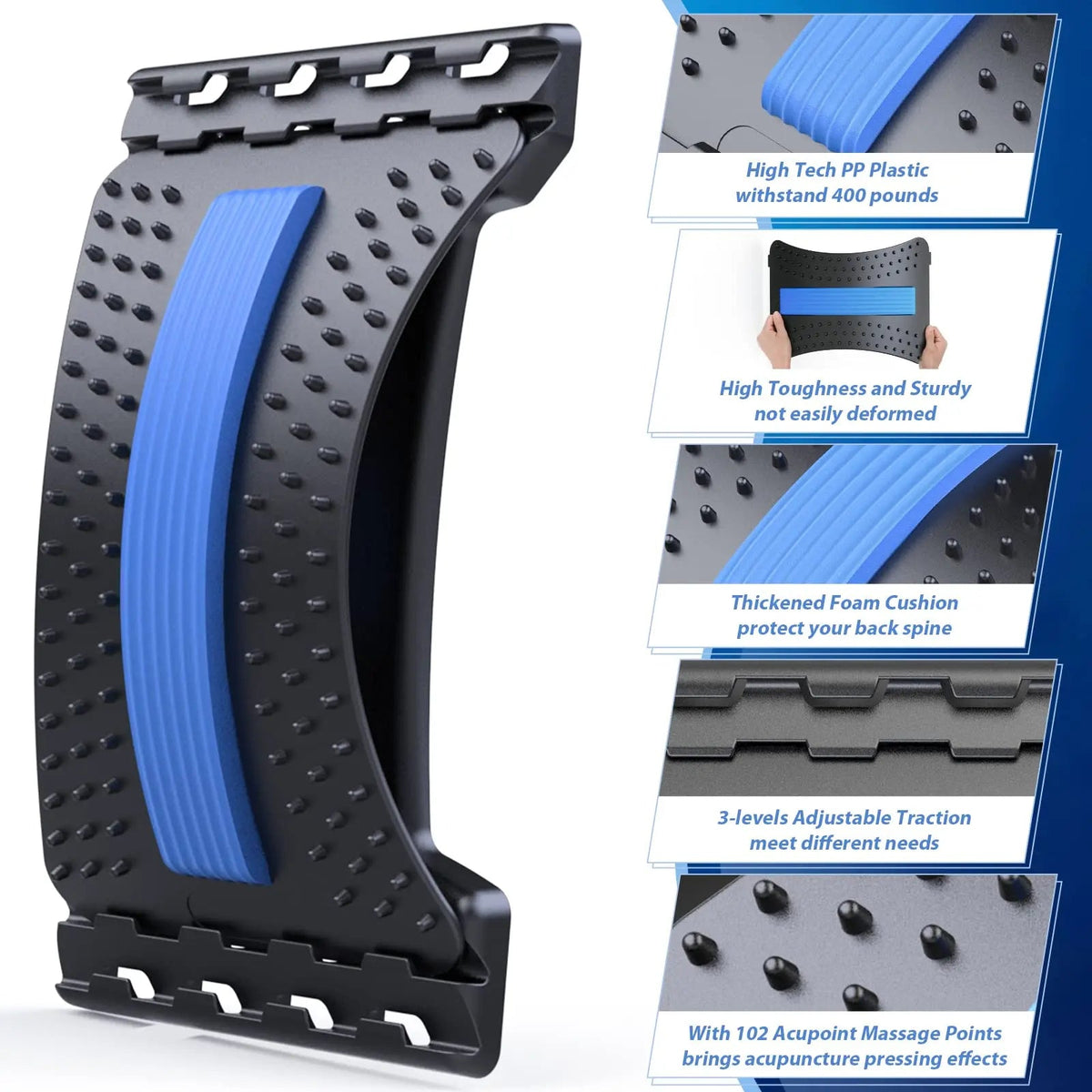 Velmesta Adjustable Multi-Level Back Stretcher