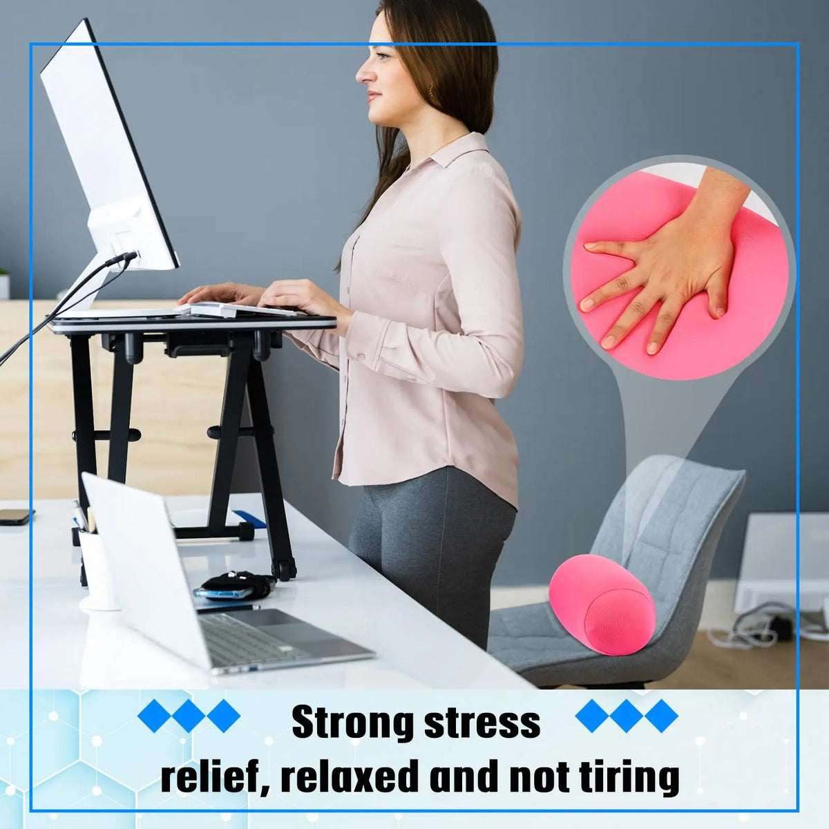 Velmesta Soft Roll Pillow Set for Neck and Back Support