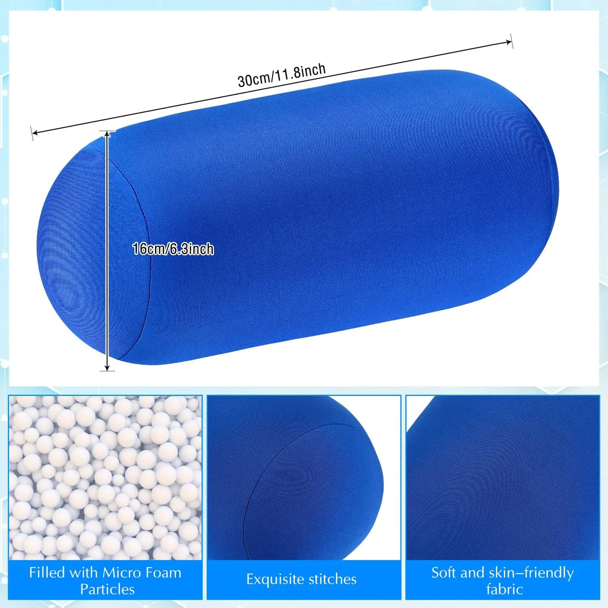 Velmesta Soft Roll Pillow Set for Neck and Back Support