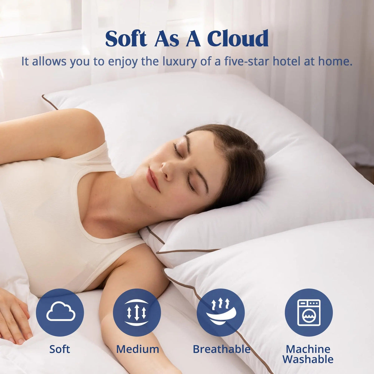 Velmesta Luxury Down Pillow for Premium Sleep Comfort