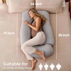 Velmesta Cooling Full Body Pregnancy Pillow