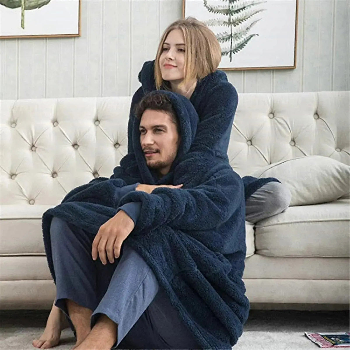 Velmesta Oversized Double Fleece Blanket Hoodie view 11