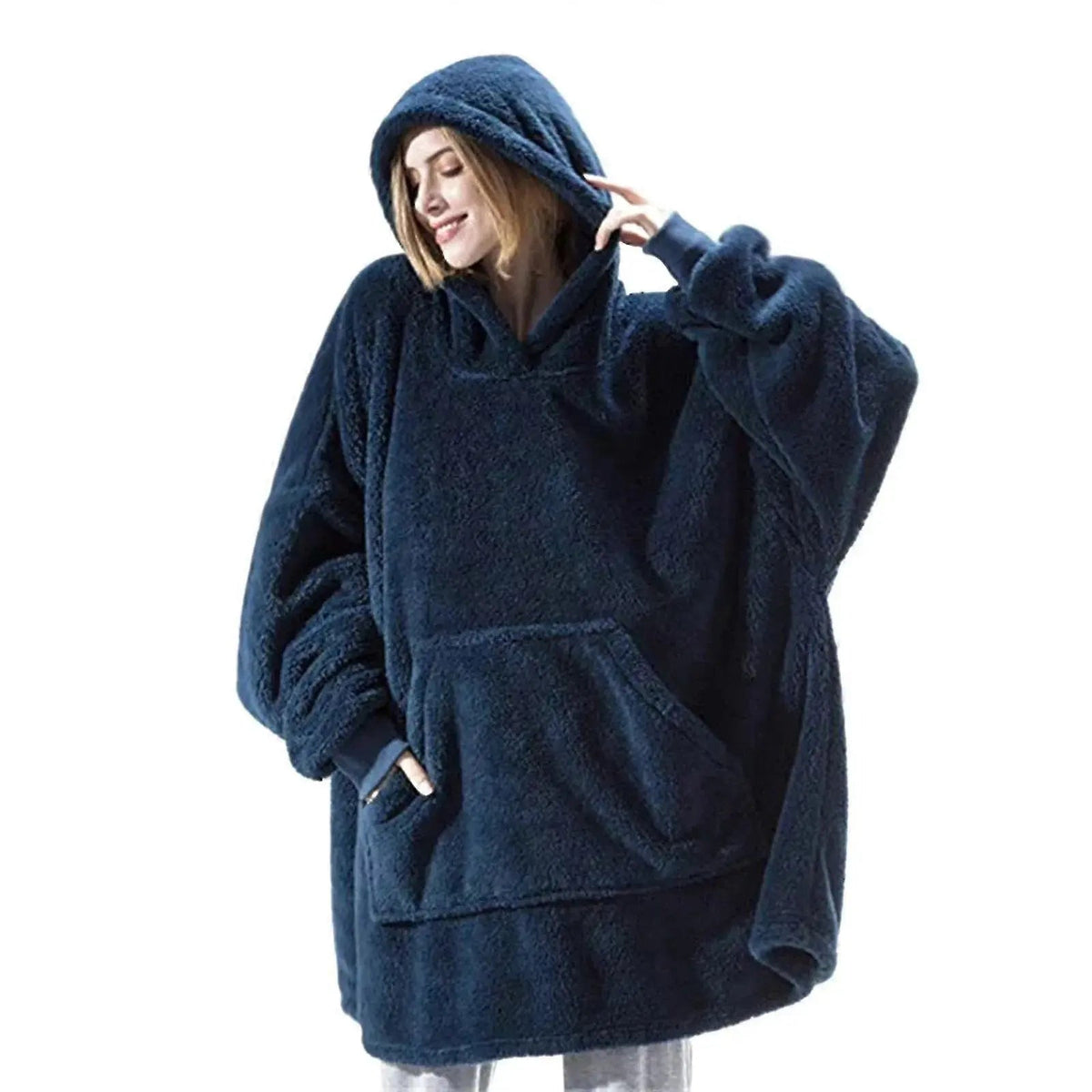 Velmesta Oversized Double Fleece Blanket Hoodie