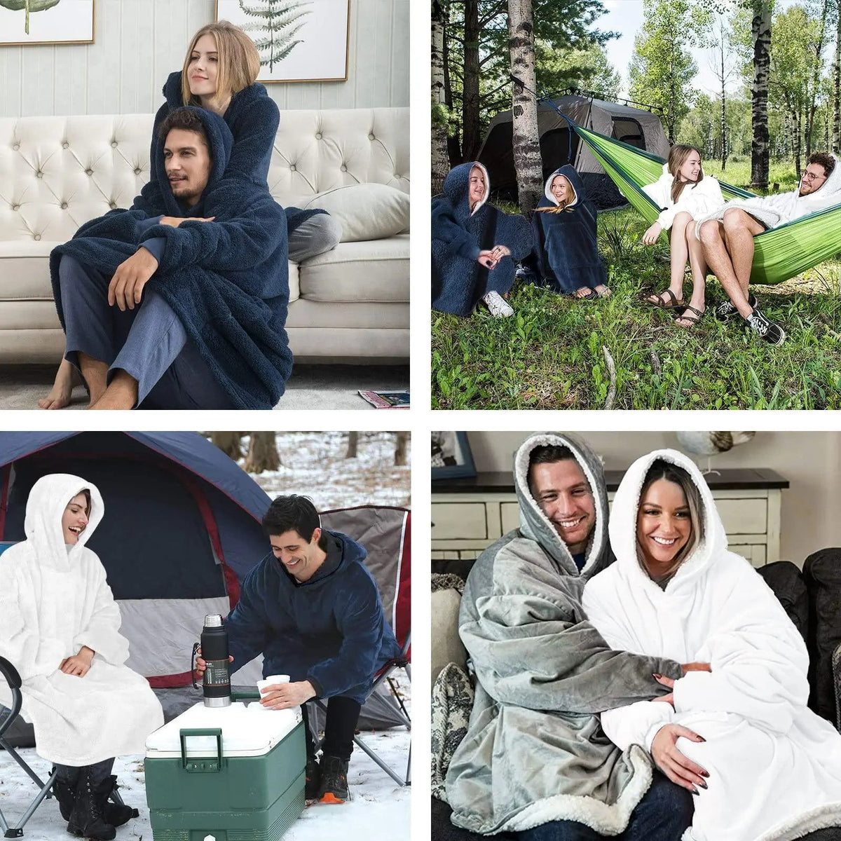 Velmesta Oversized Double Fleece Blanket Hoodie view 16