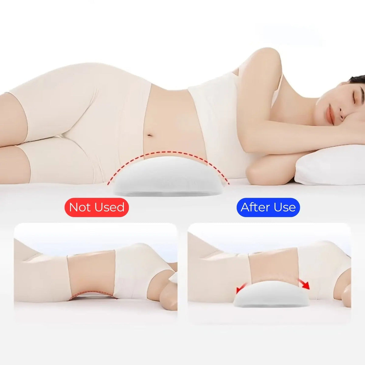 Velmesta Contoured Memory Foam Lumbar Cushion