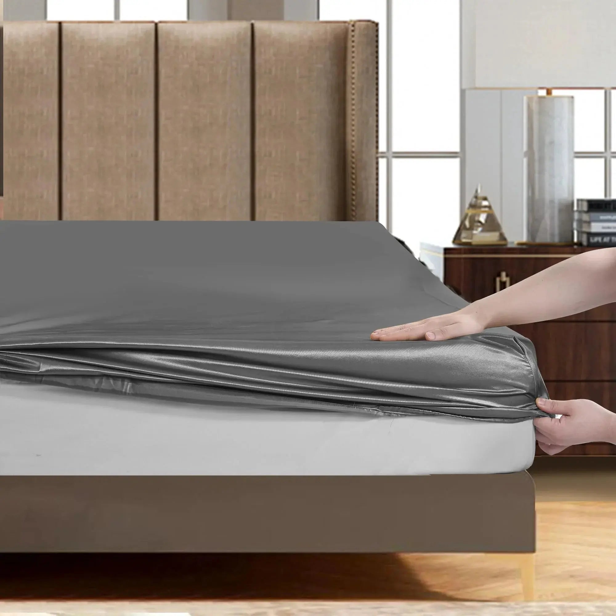 Velmesta Satin Silk Bedding Set