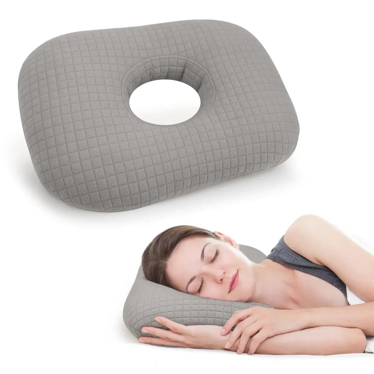 Velmesta Quilted Cotton Ear Pillow with Hole view 2