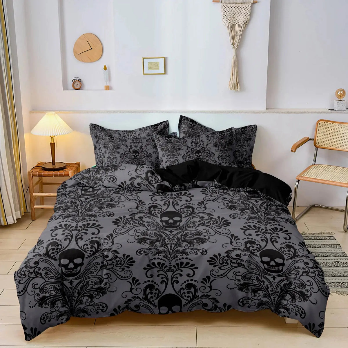 Velmesta Dramatic Gothic Print Duvet Set